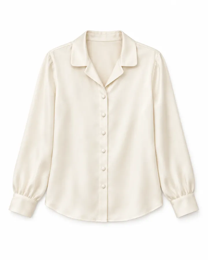 Cream silk blouse